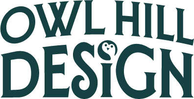 owl hill design logo green